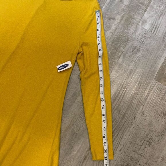NWT Old navy plus knit Long sleeve swing mustard dress size xs petite - Picture 11 of 15